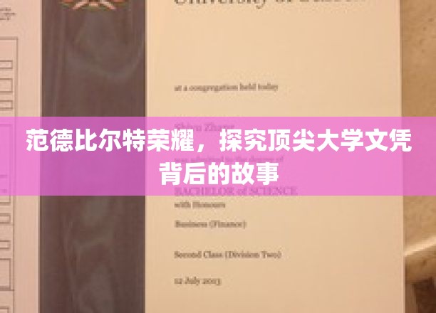 揭开顶尖学府文凭的范德比尔特荣耀之谜