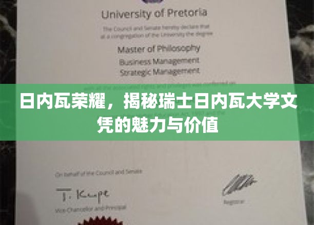 瑞士日内瓦大学文凭，开启全球职场新篇章的通行证